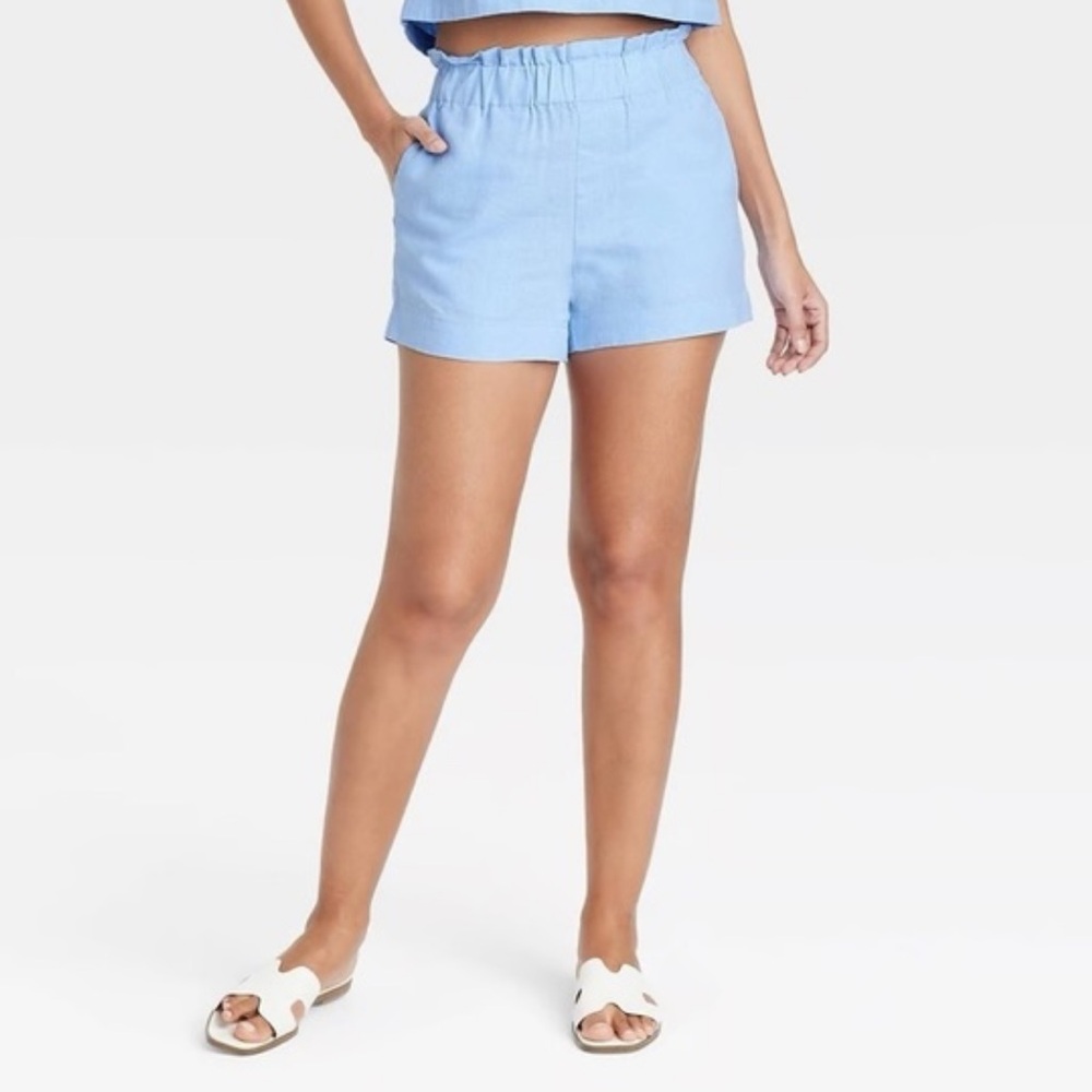 Women’s High-Rise Linen Pull-On Shorts